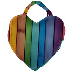 Rainbow Giant Heart Shaped Tote by zappwaits