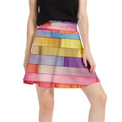 Rainbow Wood Waistband Skirt by zappwaits