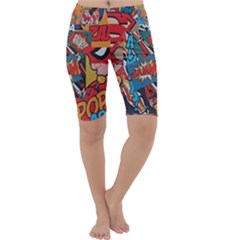 Comic Cartoon Pattern Cropped Leggings  by pakminggu