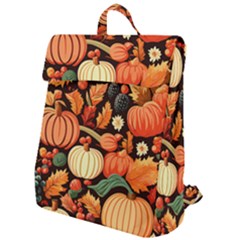 Thanksgiving Pattern Flap Top Backpack by Valentinaart