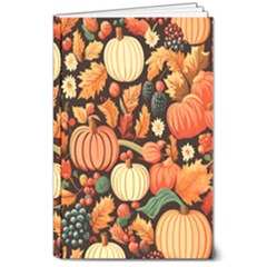 Thanksgiving Pattern 8  X 10  Softcover Notebook by Valentinaart