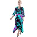 Aesthetic art  Quarter Sleeve Wrap Front Maxi Dress View1