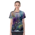 Abstract Blossoms  Women s Sport Mesh T-Shirt View1