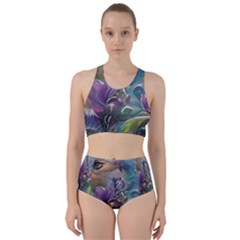 Abstract Blossoms  Racer Back Bikini Set by Internationalstore