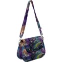 Abstract Blossoms  Saddle Handbag View1