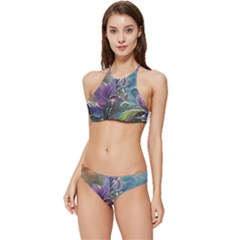 Abstract Blossoms  Banded Triangle Bikini Set by Internationalstore