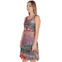 Abstract Flowers  Knee Length Skater Dress With Pockets View2