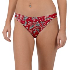 Christmas Pattern Band Bikini Bottoms by Valentinaart