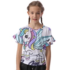 Waitress T- Shirt Awesome Unicorn Waitresses Are Magical For A Waiting Staff T- Shirt Kids  Cut Out Flutter Sleeves by ZUXUMI