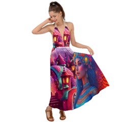 Fantasy Arts  Backless Maxi Beach Dress by Internationalstore