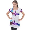 Arts Puff Sleeve Tunic Top View1