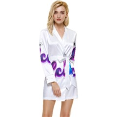 Arts Long Sleeve Satin Robe by Internationalstore