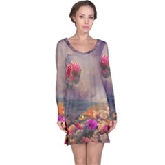 Floral Blossoms  Long Sleeve Nightdress by Internationalstore