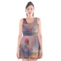 Floral Blossoms  Scoop Neck Skater Dress View1