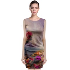 Floral Blossoms  Classic Sleeveless Midi Dress by Internationalstore