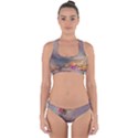 Floral Blossoms  Cross Back Hipster Bikini Set View1