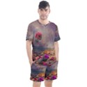 Floral Blossoms  Men s Mesh T-Shirt and Shorts Set View1