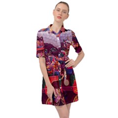 Fantasy  Belted Shirt Dress by Internationalstore