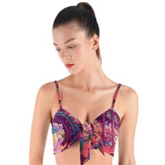 Fantasy  Woven Tie Front Bralet by Internationalstore