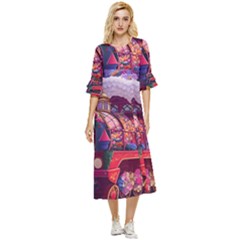 Fantasy  Double Cuff Midi Dress by Internationalstore