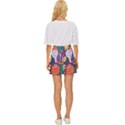 Colorful Shapes On A Purple Background Mini Front Wrap Skirt View4