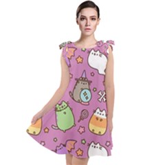 Pusheen Cat Tie Up Tunic Dress by Pakjumat