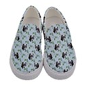 Animal Panda Bamboo Seamless Pattern Women s Canvas Slip Ons View1