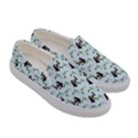 Animal Panda Bamboo Seamless Pattern Women s Canvas Slip Ons View3