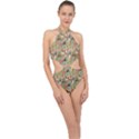 Animal Forest Pattern Halter Side Cut Swimsuit View1