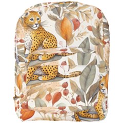 Fur Big Cat Spots Zoo Fast Hunter Full Print Backpack by Pakjumat