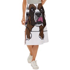 Boxer Dog T- Shirt Boxer T- Shirt Midi Panel Skirt by JamesGoode