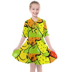 Fruit Food Wallpaper Kids  All Frills Chiffon Dress by Dutashop