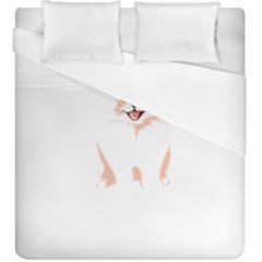 Pomeranian T-shirtwhite Look Calm Pomeranian 34 T-shirt Duvet Cover (king Size) by EnriqueJohnson