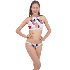 Bulldog T- Shirt Running Bulldog T- Shirt Cross Front Halter Bikini Set by JamesGoode