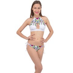 Butterfly T- Shirt Butterfly T- Shirt Cross Front Halter Bikini Set by JamesGoode