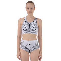 Butterfly T- Shirt Moon Butterfly T- Shirt Racer Back Bikini Set by JamesGoode