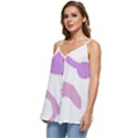 Abstract Pattern Mixed Colored Swirl T- Shirt Abstract Pattern Mixed Colored Swirl T- Shirt Casual Spaghetti Strap Chiffon Top View2