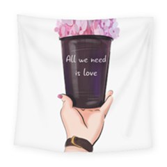 All You Need Is Love 2 Square Tapestry (large) by SychEva