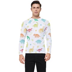 Animals Dinosaurs T-rex Pattern Men s Long Sleeve Rash Guard by Pakjumat