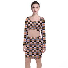 Lantern Chess Halloween Top And Skirt Sets by Pakjumat