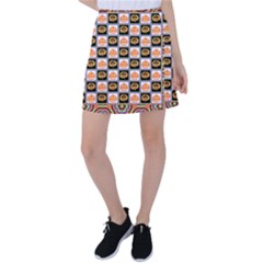 Lantern Chess Halloween Tennis Skirt by Pakjumat