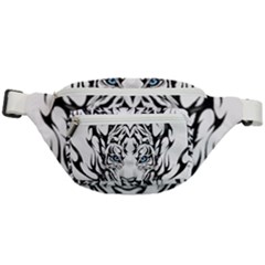 White And Black Tiger Fanny Pack by Sarkoni