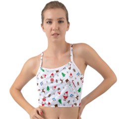 Christmas Santa Claus Pattern Mini Tank Bikini Top by Sarkoni