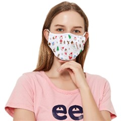 Christmas Santa Claus Pattern Fitted Cloth Face Mask (adult) by Sarkoni