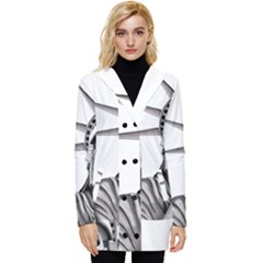 Funny Statue Of Liberty Parody Button Up Hooded Coat  by Sarkoni