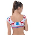 Red And Green Christmas Tree Winter Pattern Pixel Elk Buckle Holidays Cap Sleeve Ring Bikini Top View2