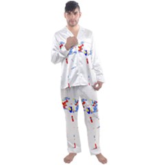 Bird Lover T- Shirtbird T- Shirt (7) Men s Long Sleeve Satin Pajamas Set by EnriqueJohnson