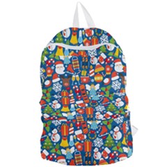 Winter Seamless Pattern Foldable Lightweight Backpack by uniart180623