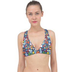 Winter Seamless Pattern Classic Banded Bikini Top by uniart180623