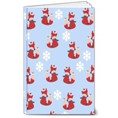 Christmas Background Pattern 8  X 10  Softcover Notebook by uniart180623